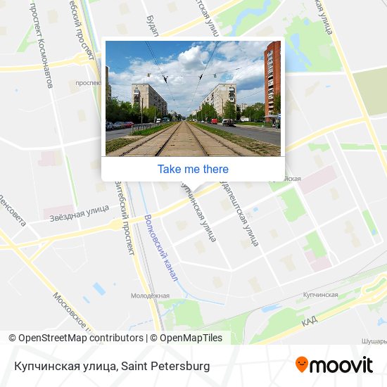 Купчинская улица map