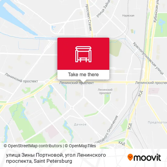 улица Зины Портновой, угол Ленинского проспекта map