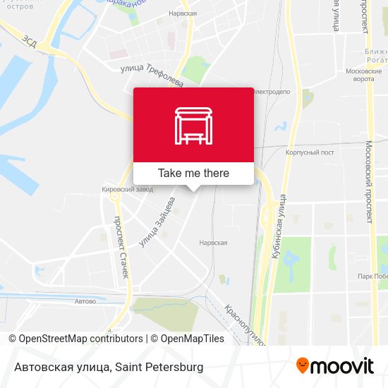 Автовская улица map