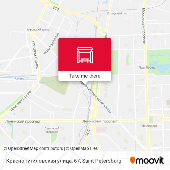 Краснопутиловская улица, 67 map
