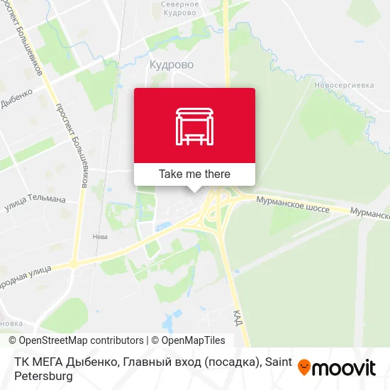 ТК МЕГА Дыбенко, Главный вход (посадка) map