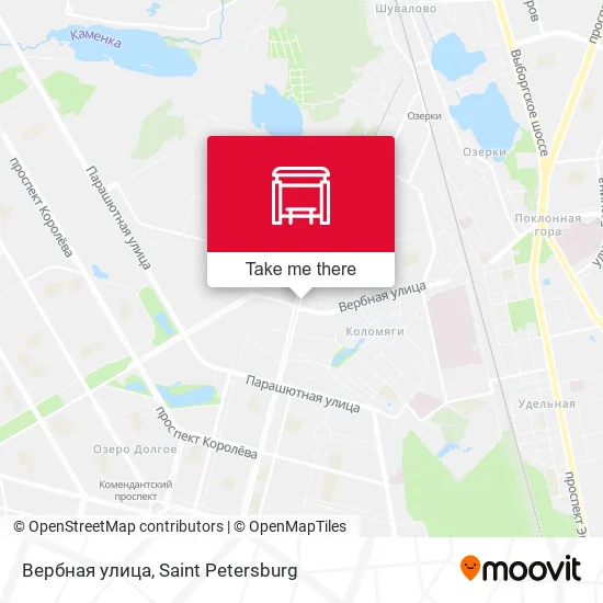 Вербная улица map