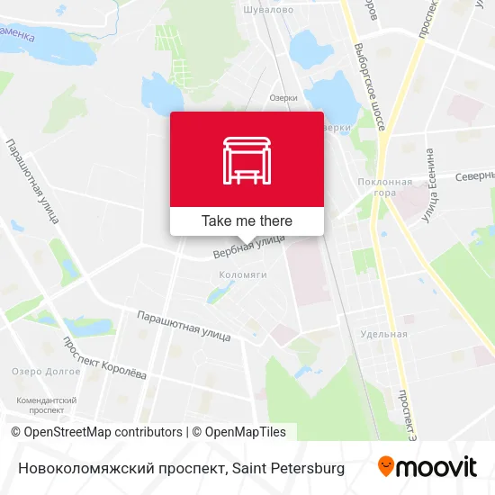 Новоколомяжский проспект map