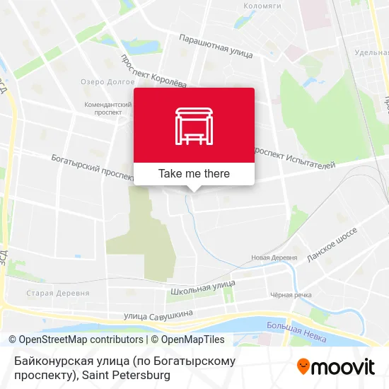 Байконурская улица (по Богатырскому проспекту) map