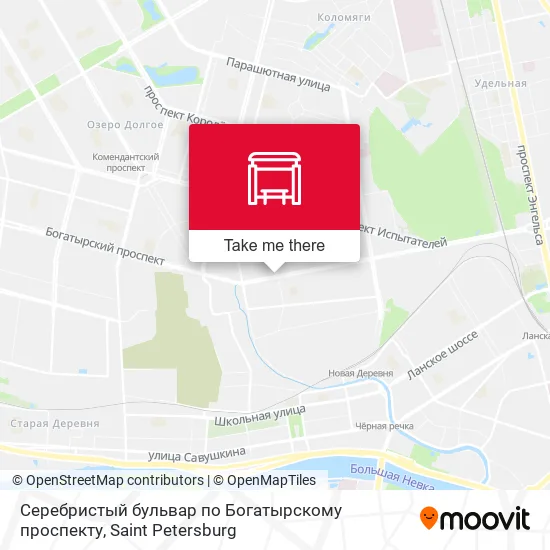Серебристый бульвар по Богатырскому проспекту map