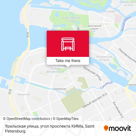 Уральская улица, угол проспекта КИМа map