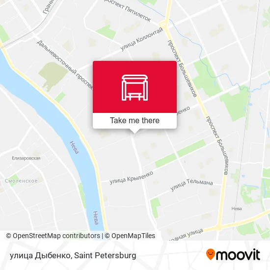 улица Дыбенко map