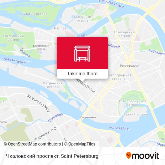 Чкаловский проспект map
