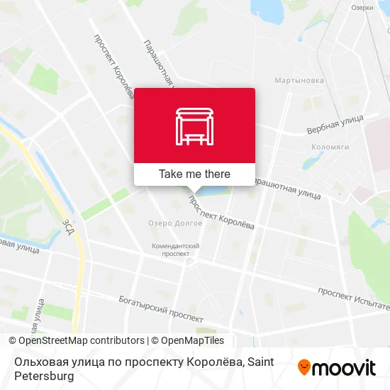 Ольховая улица по проспекту Королёва map
