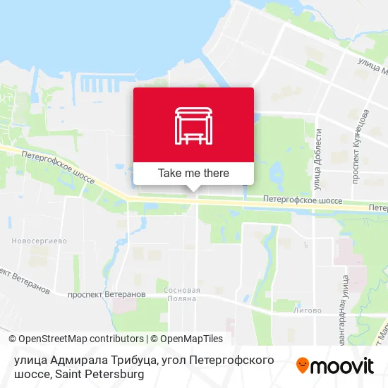 улица Адмирала Трибуца, угол Петергофского шоссе map