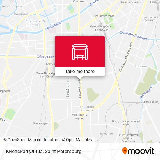 Киевская улица map