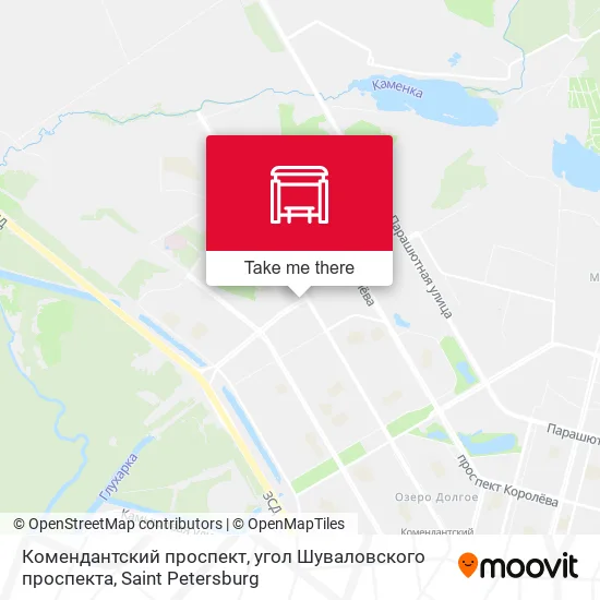 Комендантский проспект, угол Шуваловского проспекта map