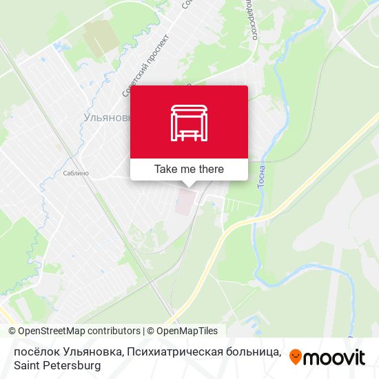посёлок Ульяновка, Психиатрическая больница map