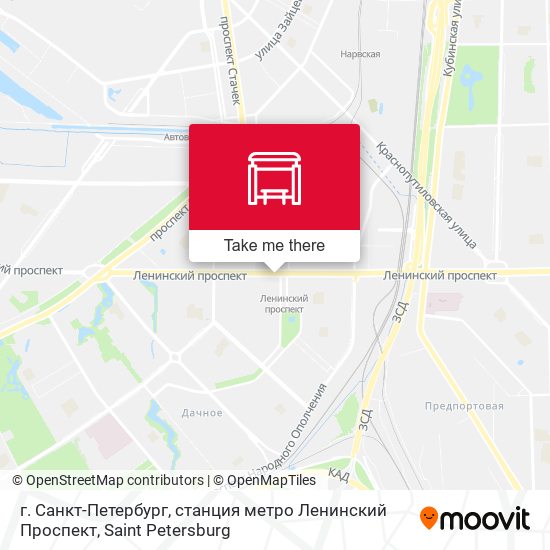 г. Санкт-Петербург, станция метро Ленинский Проспект map