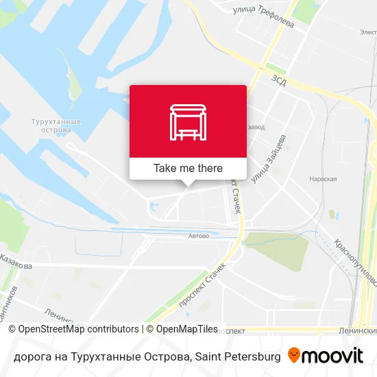 дорога на Турухтанные Острова map