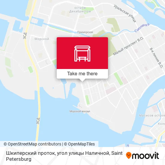 Шкиперский проток, угол улицы Наличной map