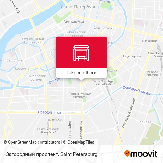 Загородный проспект map