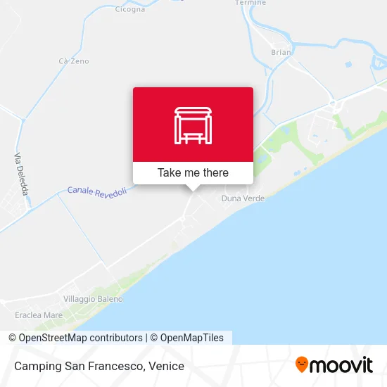 Camping San Francesco map