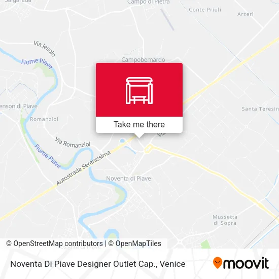 Noventa Di Piave Designer Outlet Cap. map