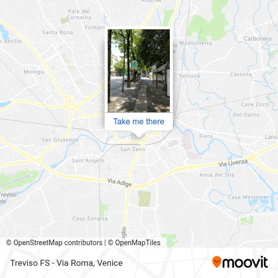 Treviso FS - Via Roma map