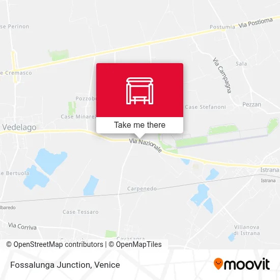 Fossalunga Junction map