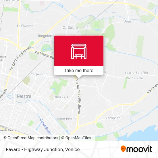 Favaro - Highway Junction map