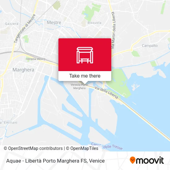 Aquae - Libertà Porto Marghera FS map