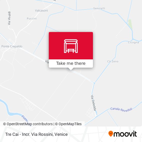 Tre Cai - Incr. Via Rossini map