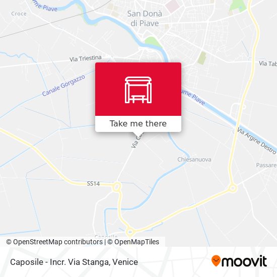 Caposile - Incr. Via Stanga map
