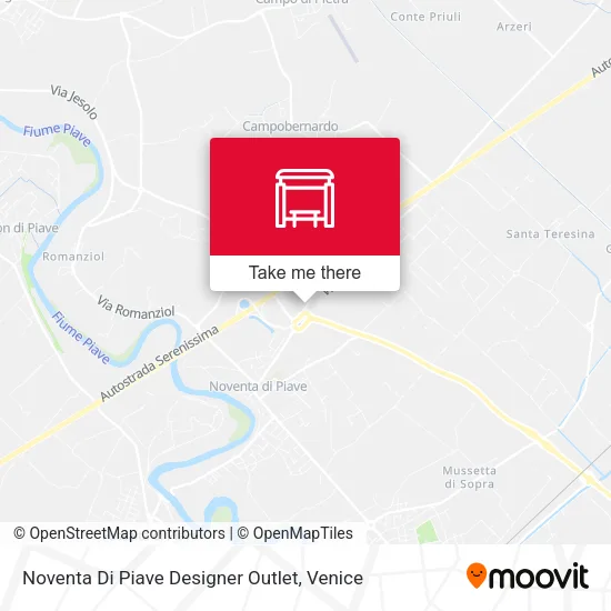 Noventa Di Piave Designer Outlet map