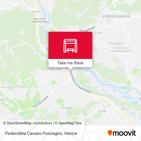 Pederobba Cavaso Possagno map