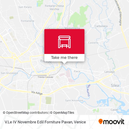 V.Le IV Novembre Edil Forniture Pavan map