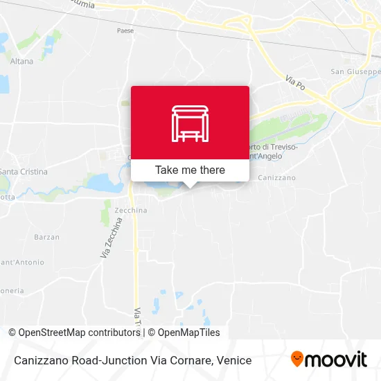 Canizzano Road-Junction Via Cornare map