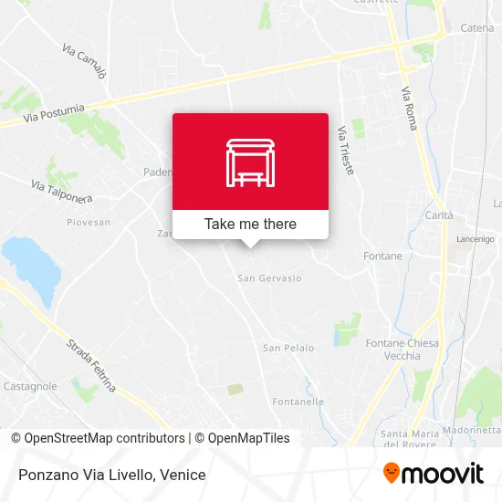 Ponzano Via Livello map