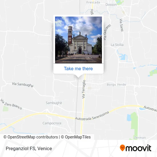 Preganziol Station map