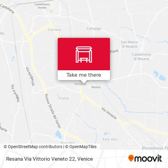 Resana Via Vittorio Veneto 22 map