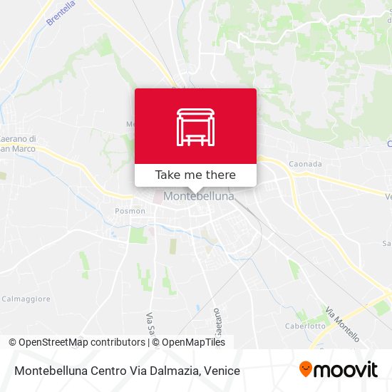 Montebelluna Centro Via Dalmazia map