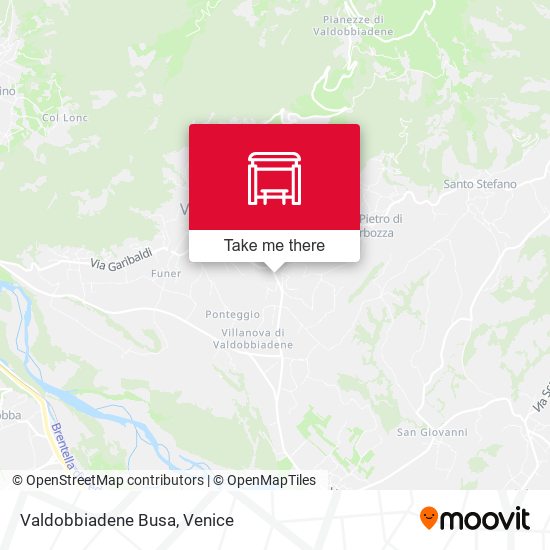 Valdobbiadene Busa map