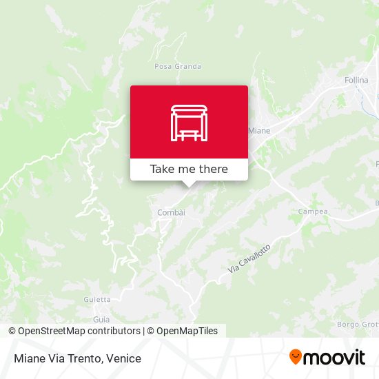 Miane Via Trento map