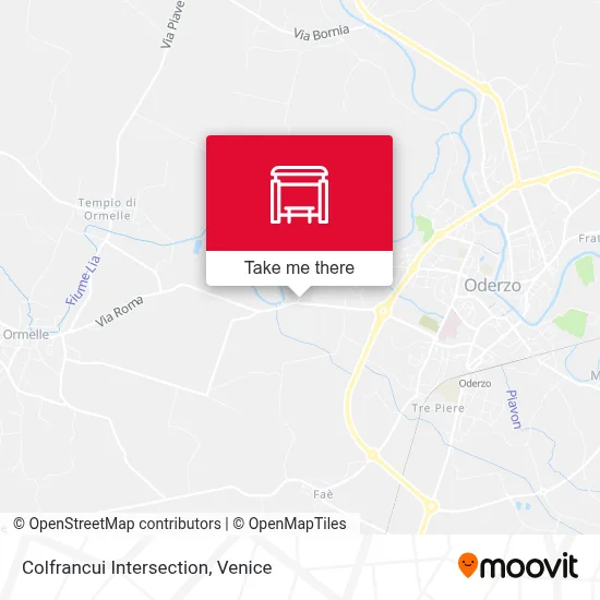 Colfrancui Intersection map