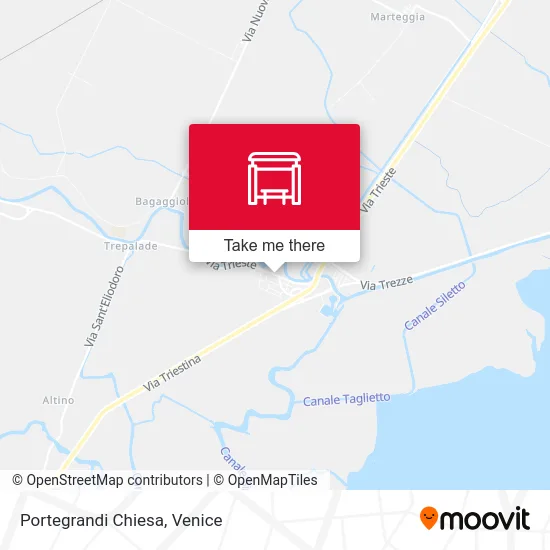 Portegrandi Church map