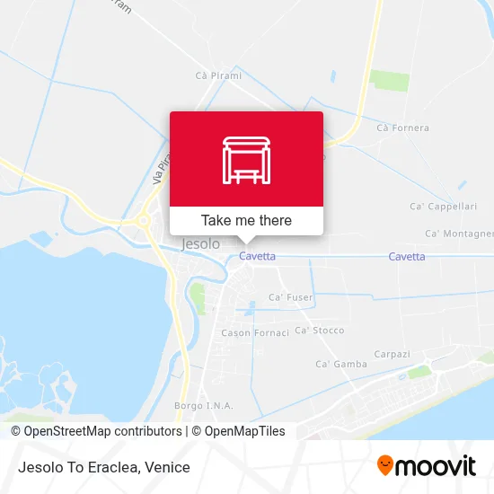 Jesolo To Eraclea map