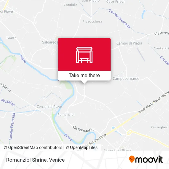 Romanziol Shrine map