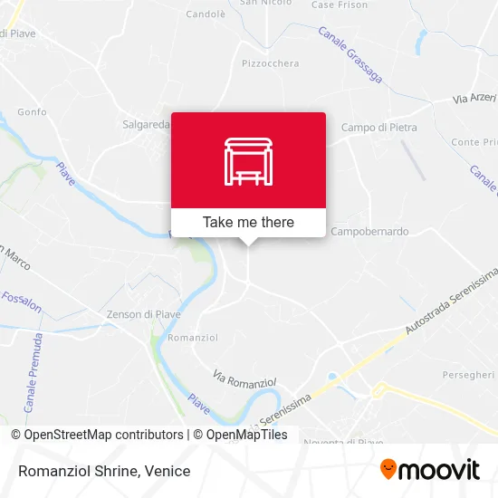 Romanziol Shrine map