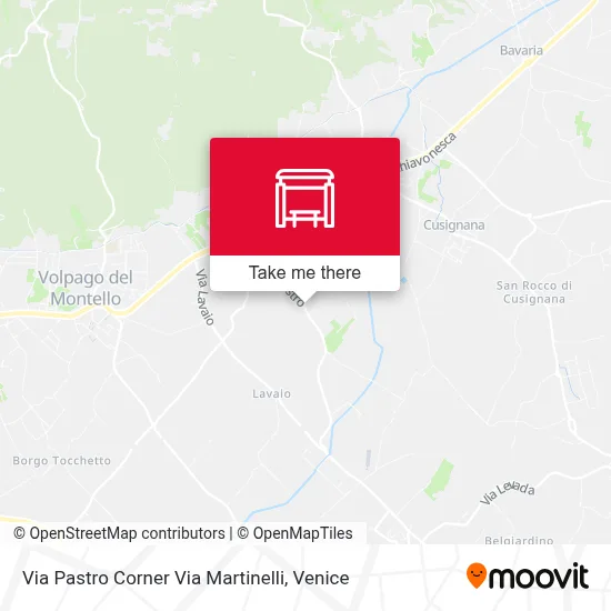 Via Pastro Corner Via Martinelli map