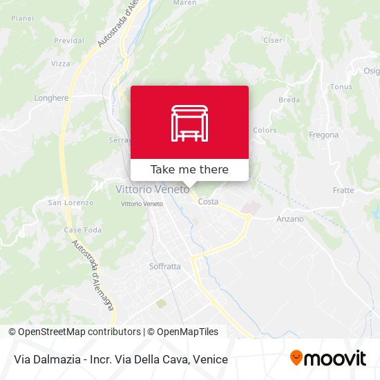 Via Dalmazia - Incr. Via Della Cava map