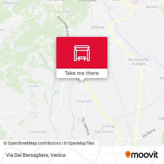 Via Del Bersagliere map