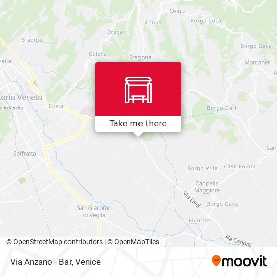 Via Anzano - Bar map
