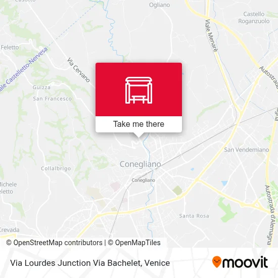 Via Lourdes Junction Via Bachelet map
