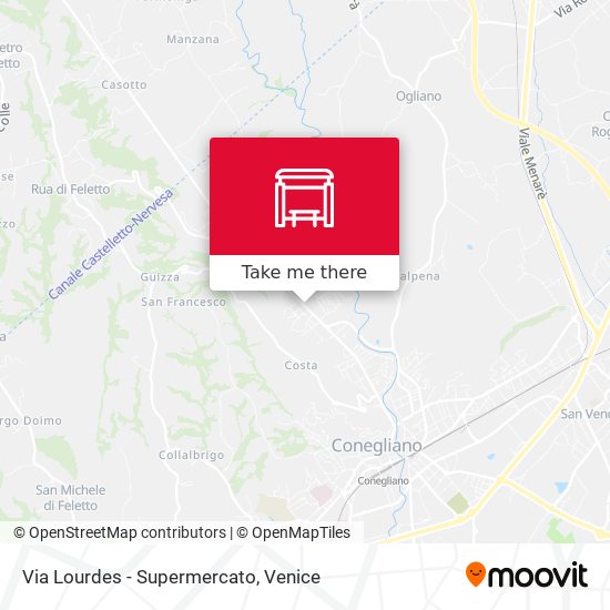 Via Lourdes - Supermercato map